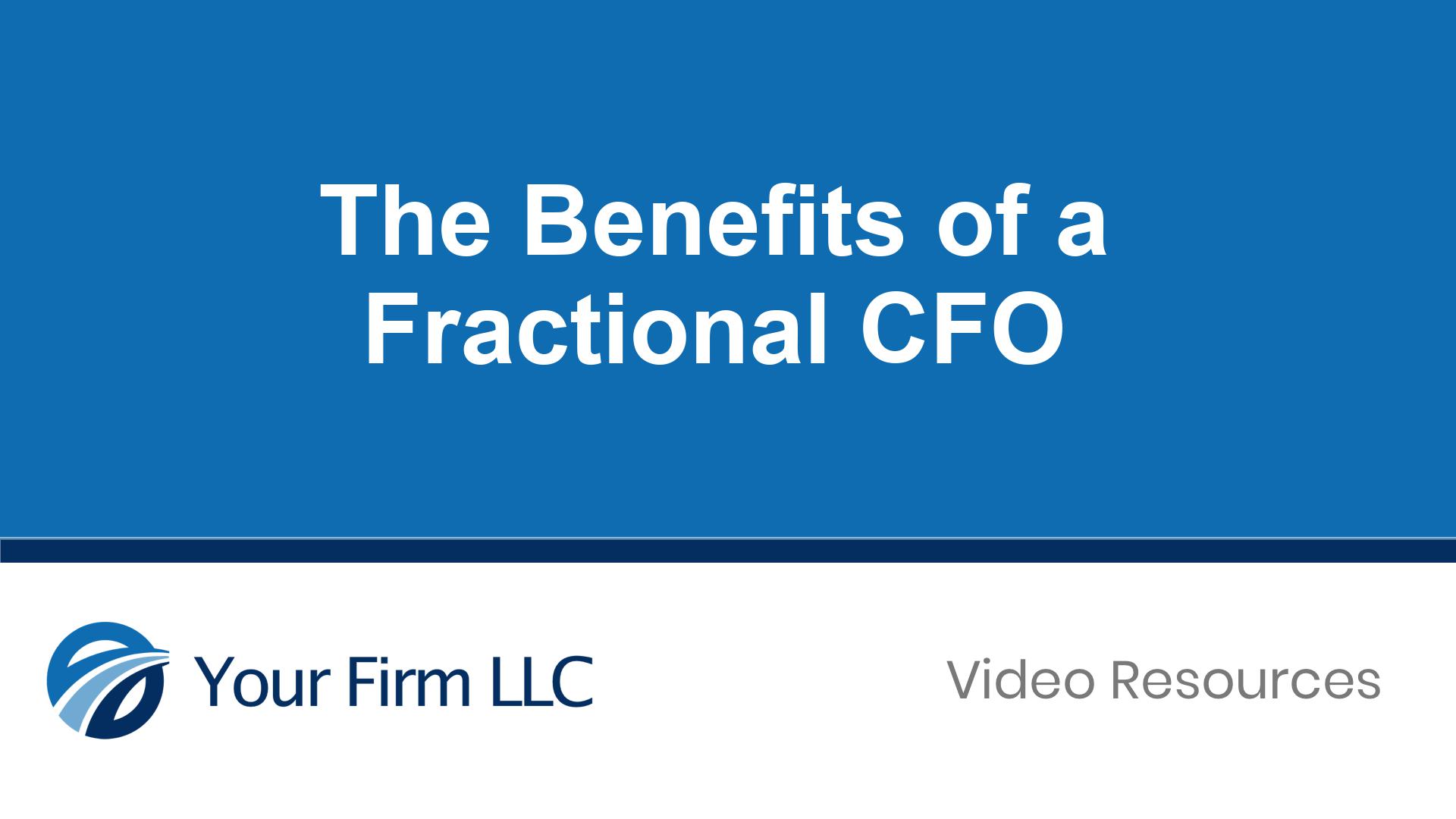 Benefits of a Fractional CFO