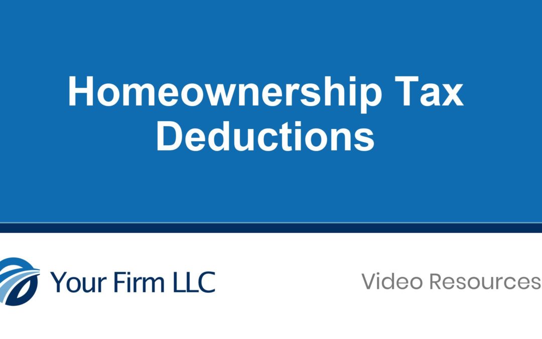Homeownership Tax Deductions