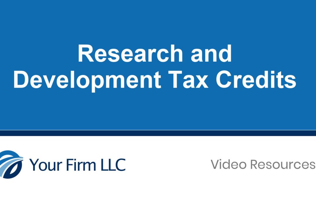 Research and Development Tax Credits