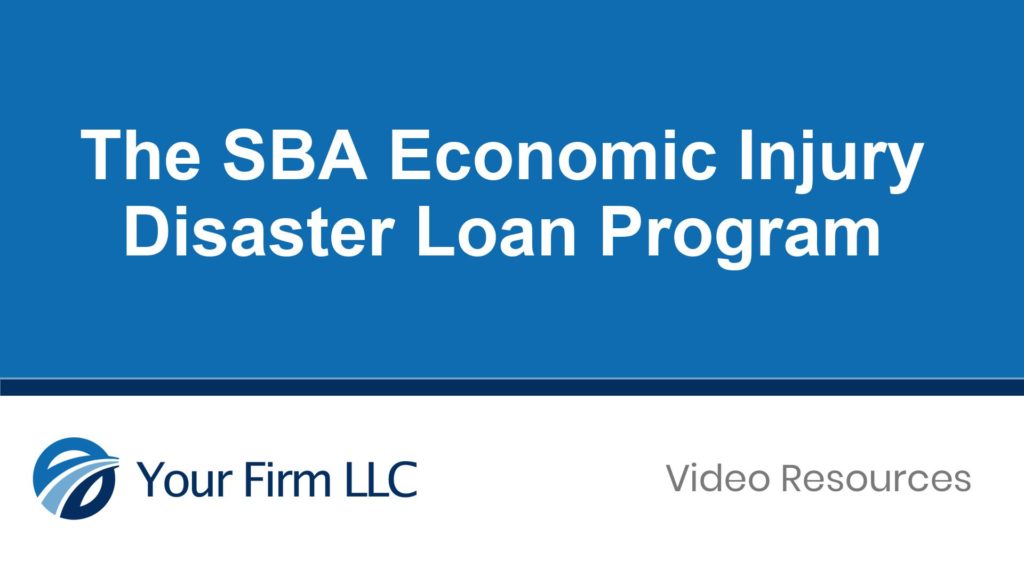 SBA Economic Injury Disaster Loan Program