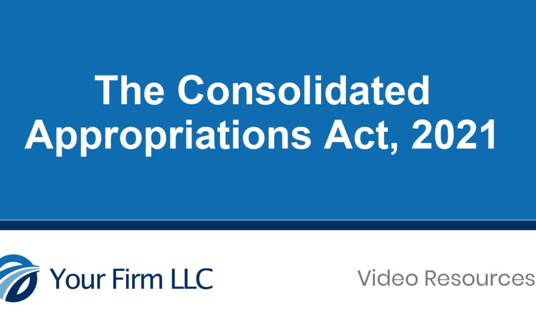 The Consolidated Appropriations Act, 2021