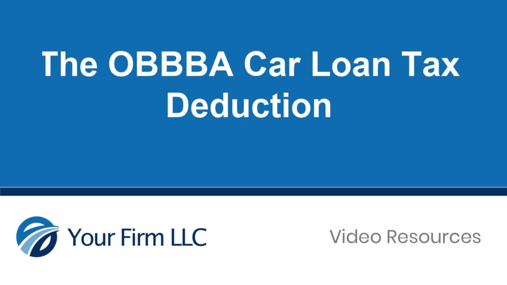 The OBBBA Car Loan Tax Deduction