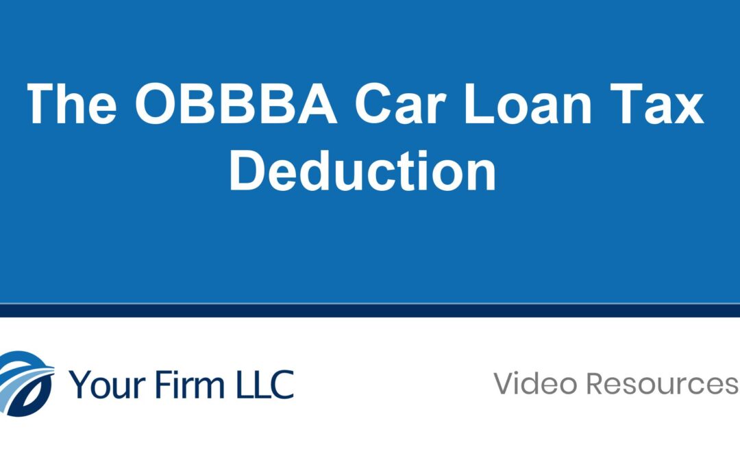 The OBBBA Car Loan Tax Deduction